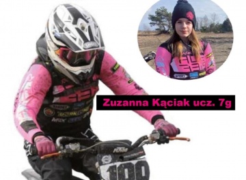 Powiększ obraz: Zuzanna Kąciak ucz. 7g - utalentowana zawodniczka motocrossowa